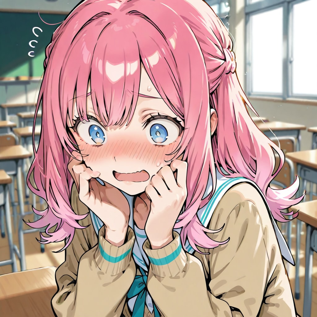 ピンク色の髪の女の子