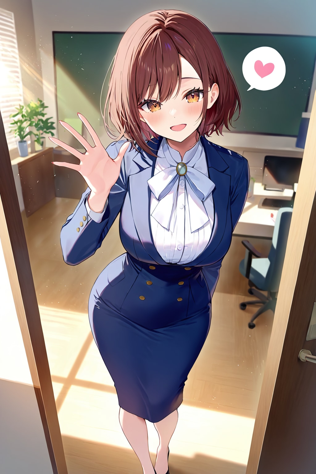 後輩君、今日もよろしくね〜❤️ | の人気AIイラスト・グラビア