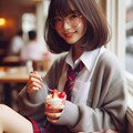 眼鏡女子 楓のフルーツパフェ 6枚目