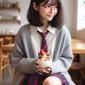 眼鏡女子 楓のフルーツパフェ 2枚目