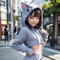 貓耳パーカーむすめ達（勿論ちっぱい） 2枚目