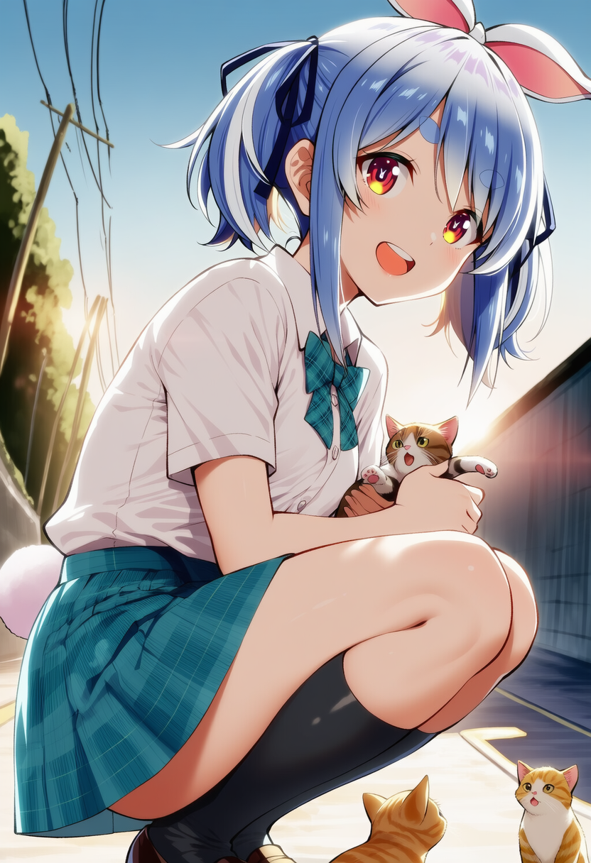 猫ちゃんかわいい♡（兎田ぺこら） | の人気AIイラスト・グラビア