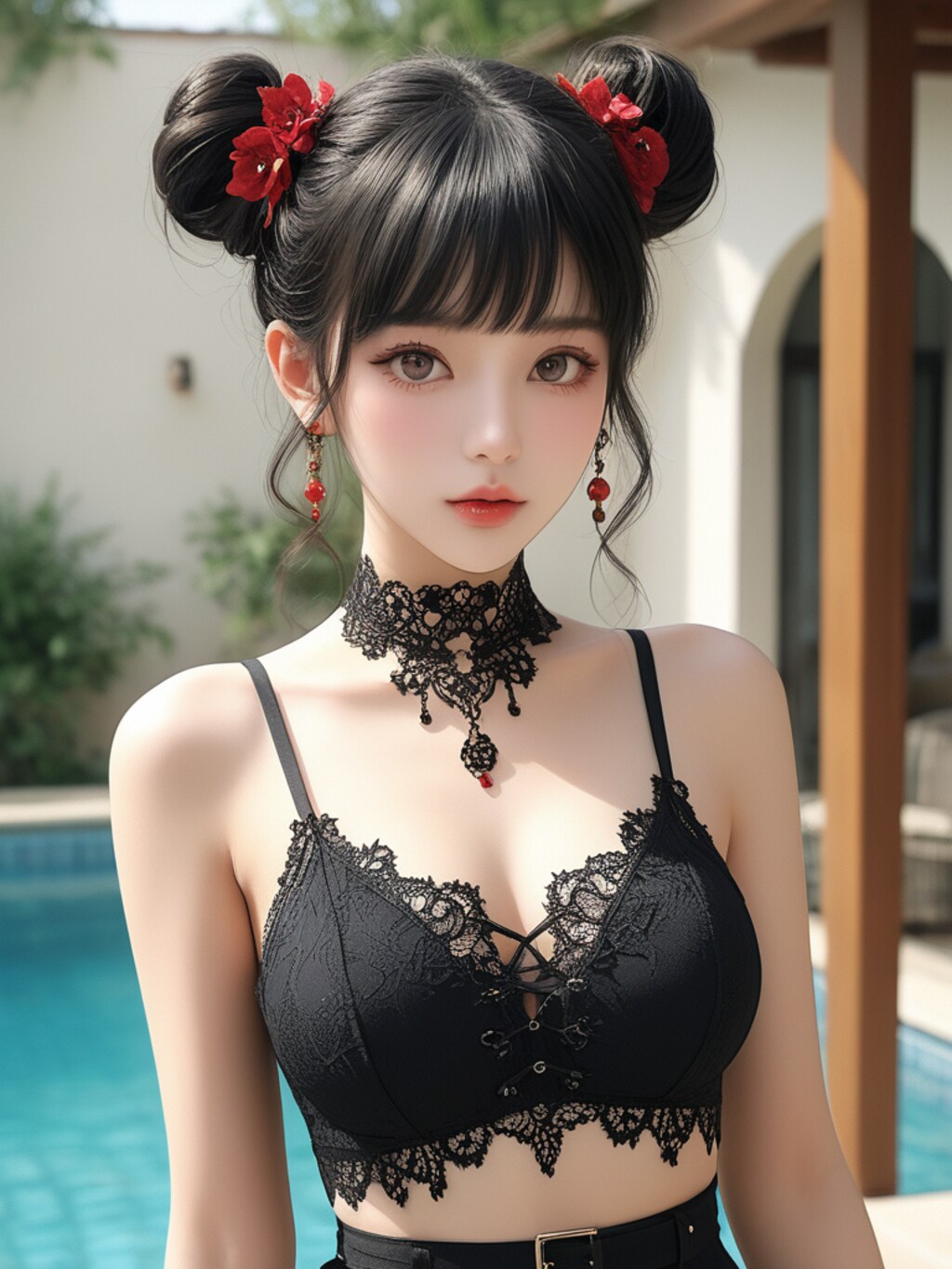 chinese gothic swimsuit girl