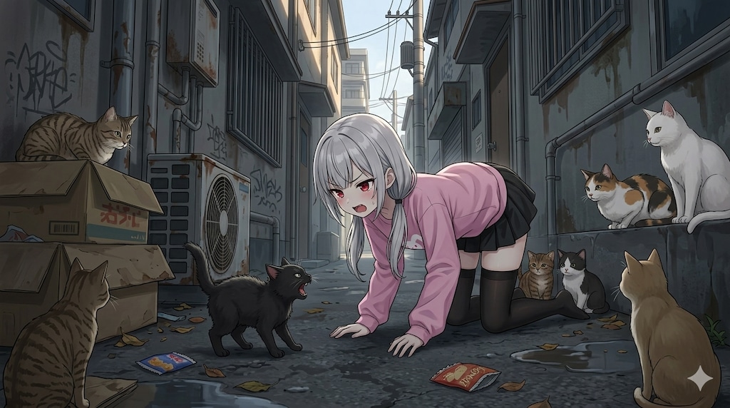 猫まみれ（？）のアイちゃん