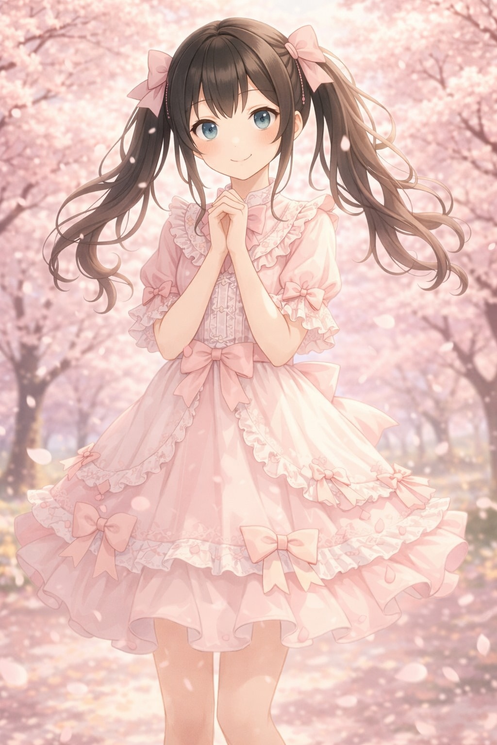 淡恋のさくら道【1/3】 | の人気AIイラスト・グラビア