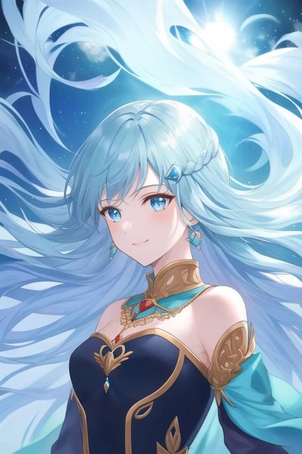 水色の髪