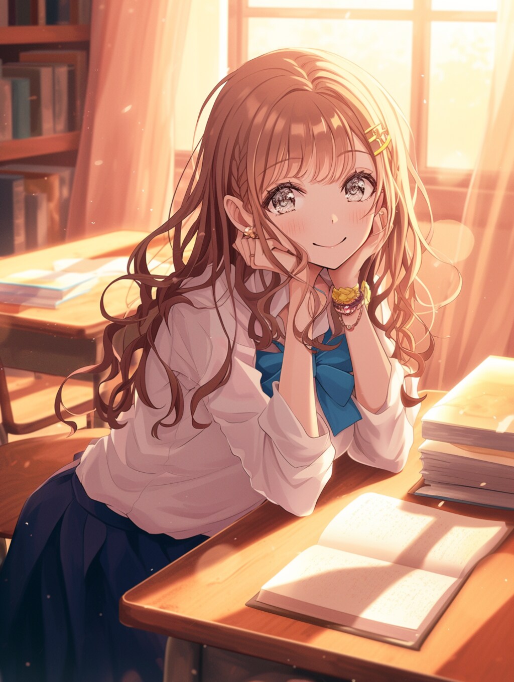 うん？　見てるだけだよ、えへへ