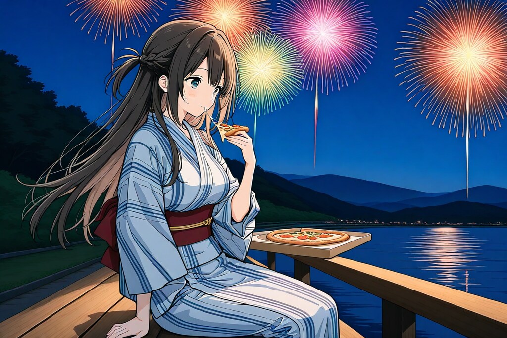 花火と浴衣と…。