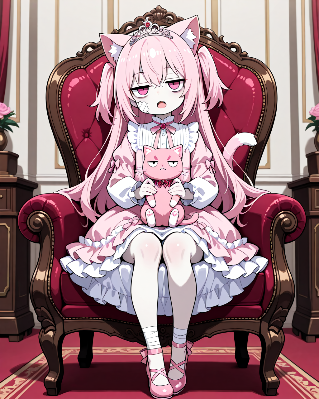 具合の悪そうなプリンセス・・・って、ねこちゃん何やってんのっ！？