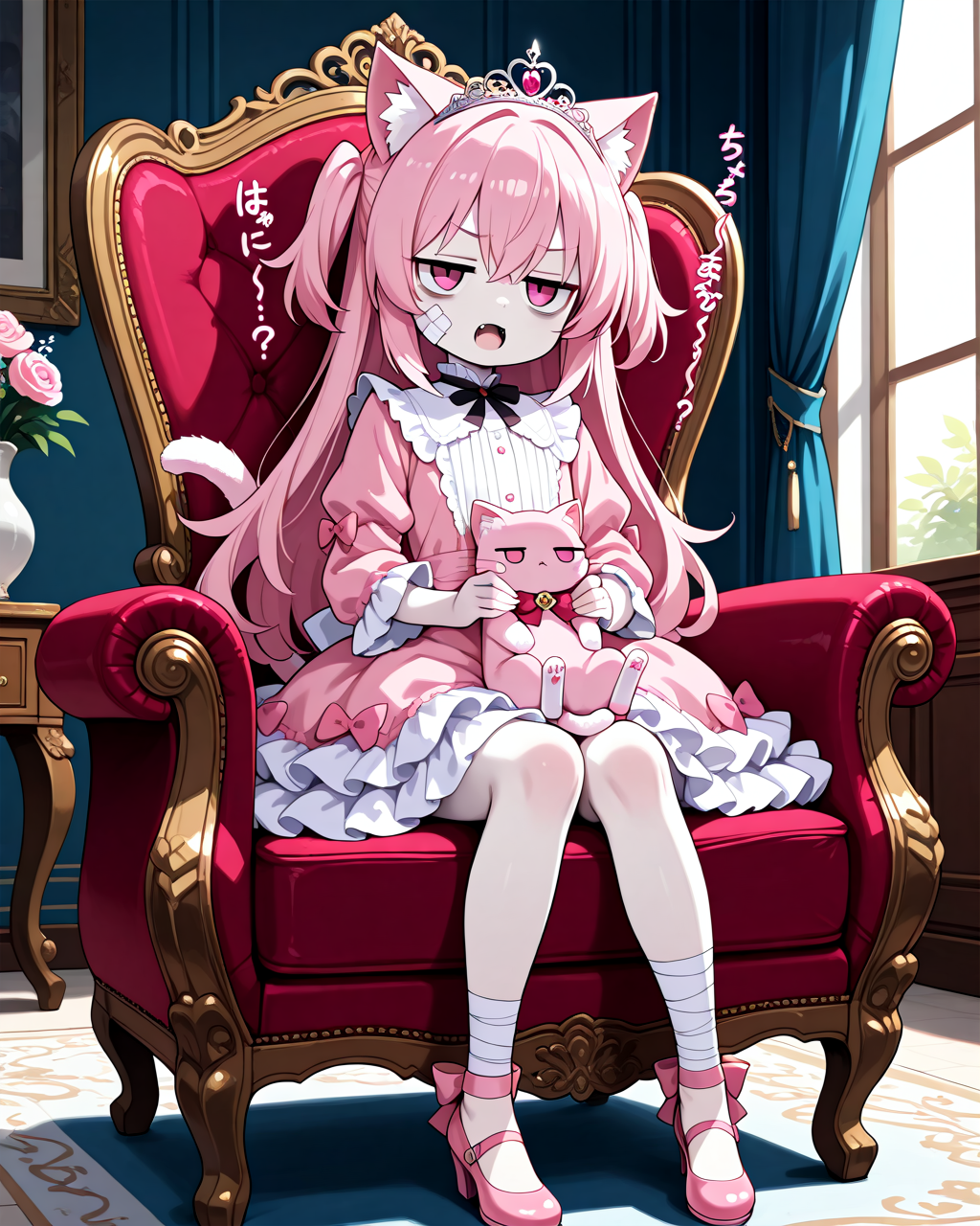 具合の悪そうなプリンセス・・・って、ねこちゃん何やってんのっ！？