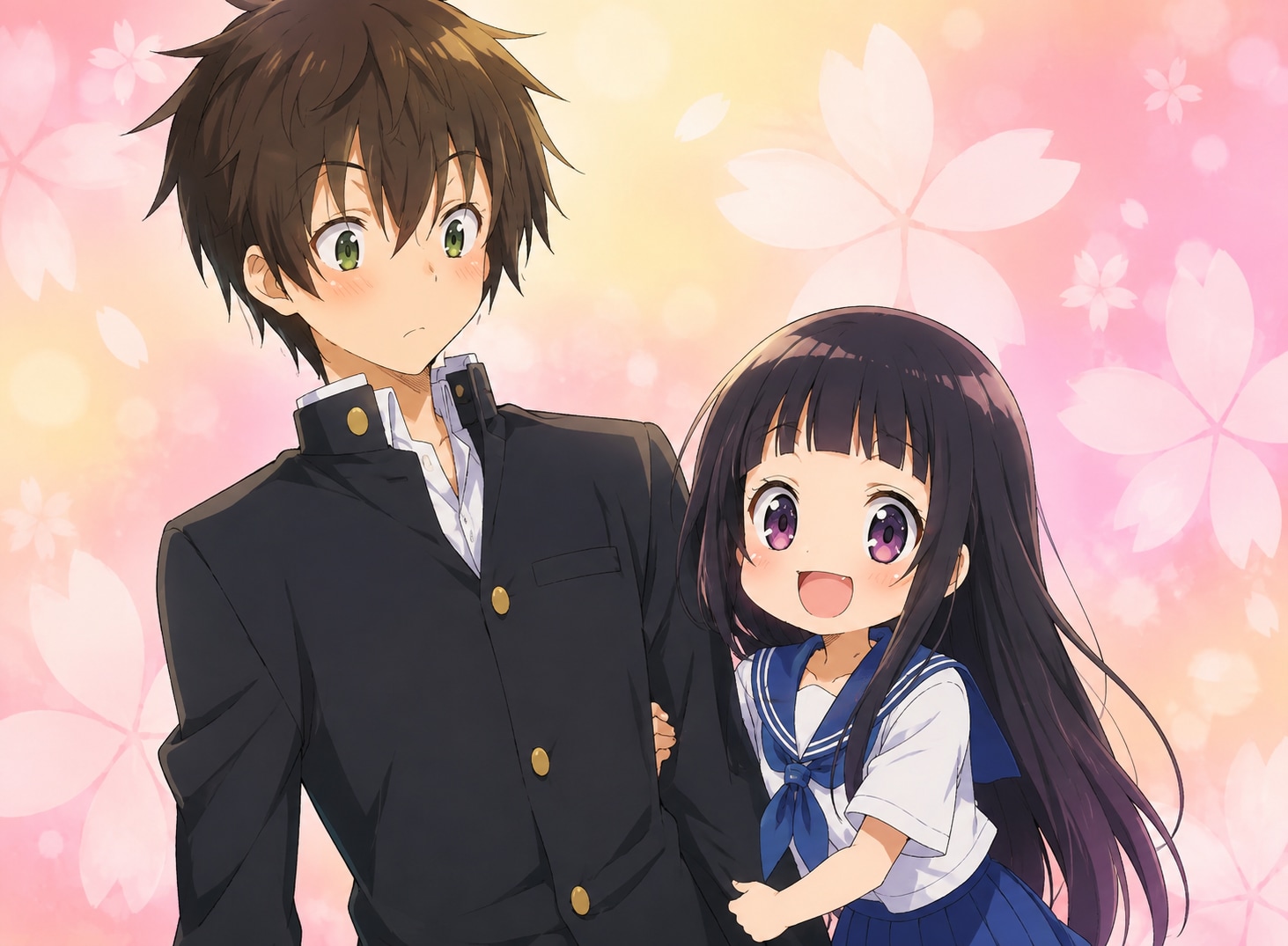 ちっちゃなちーちゃんと折木奉太郎 | の人気AIイラスト・グラビア