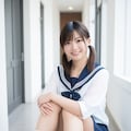 体育座り女子　（三角座り） 5枚目