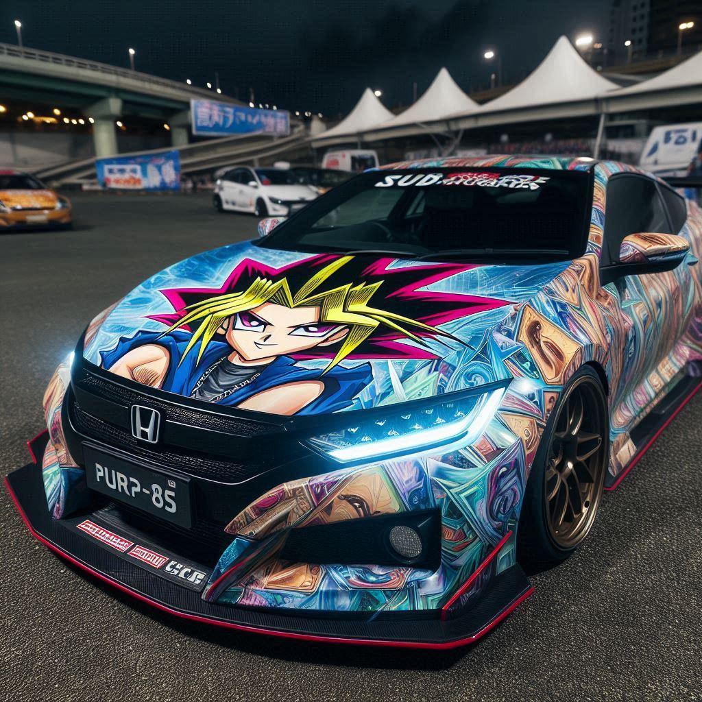 武藤遊戯カラーのホンダCR-Z | の人気AIイラスト・グラビア