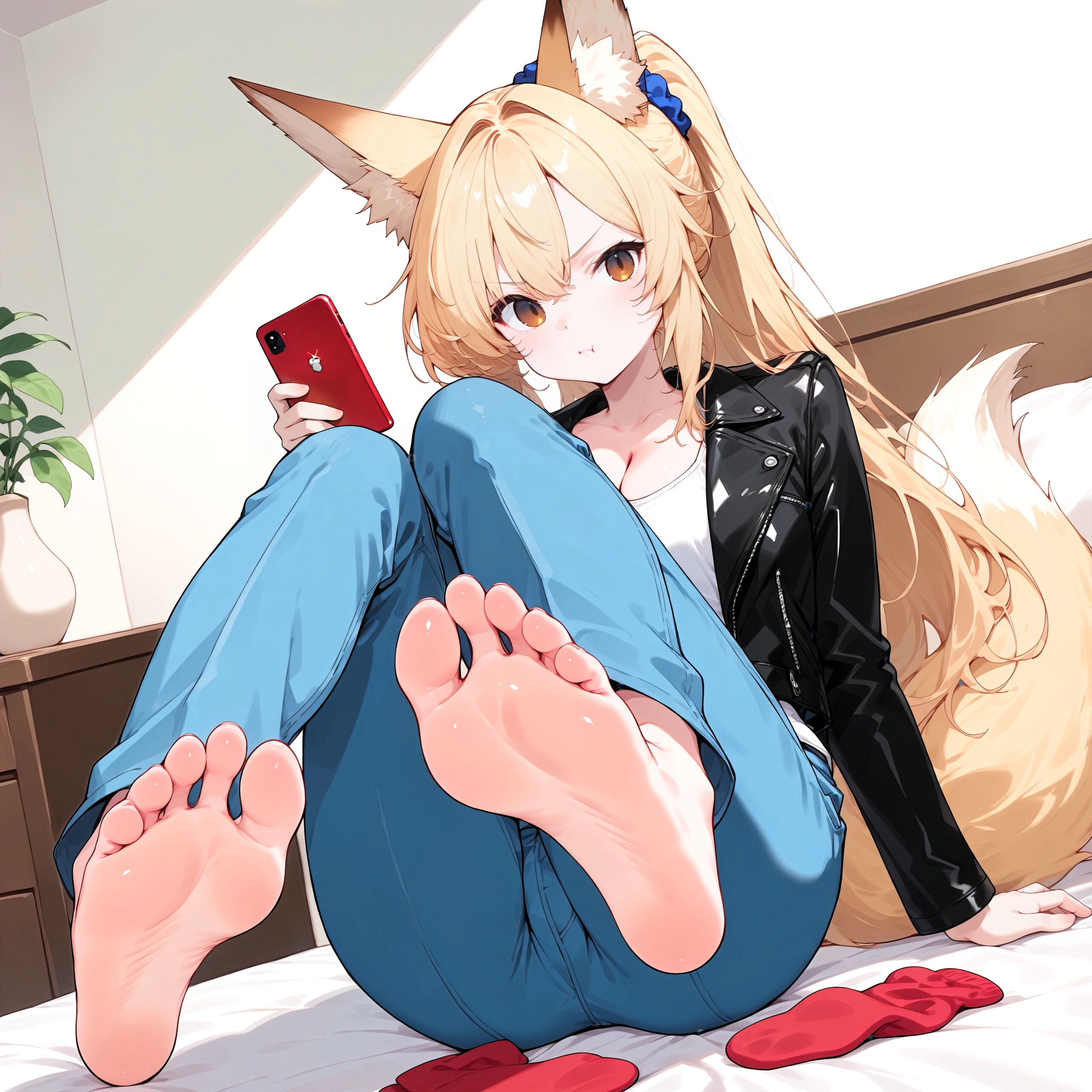 足裏見せ　狐娘さん