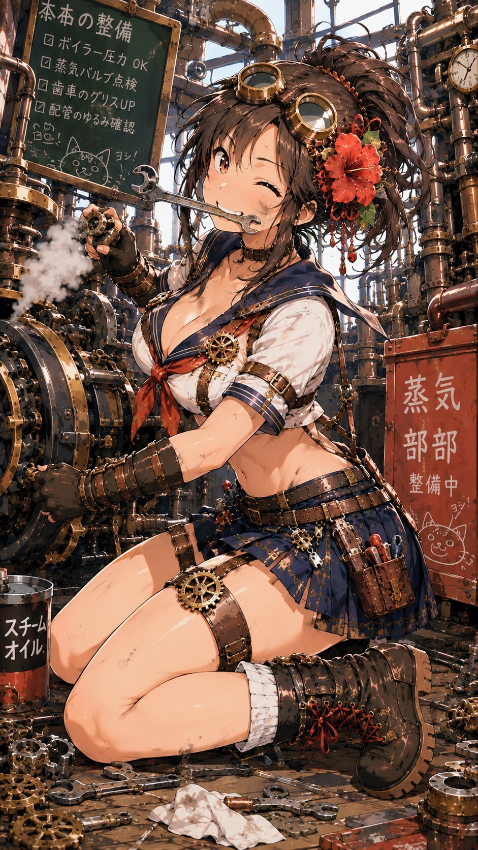 スチパンお姉やんスマホ画面背景⚙️