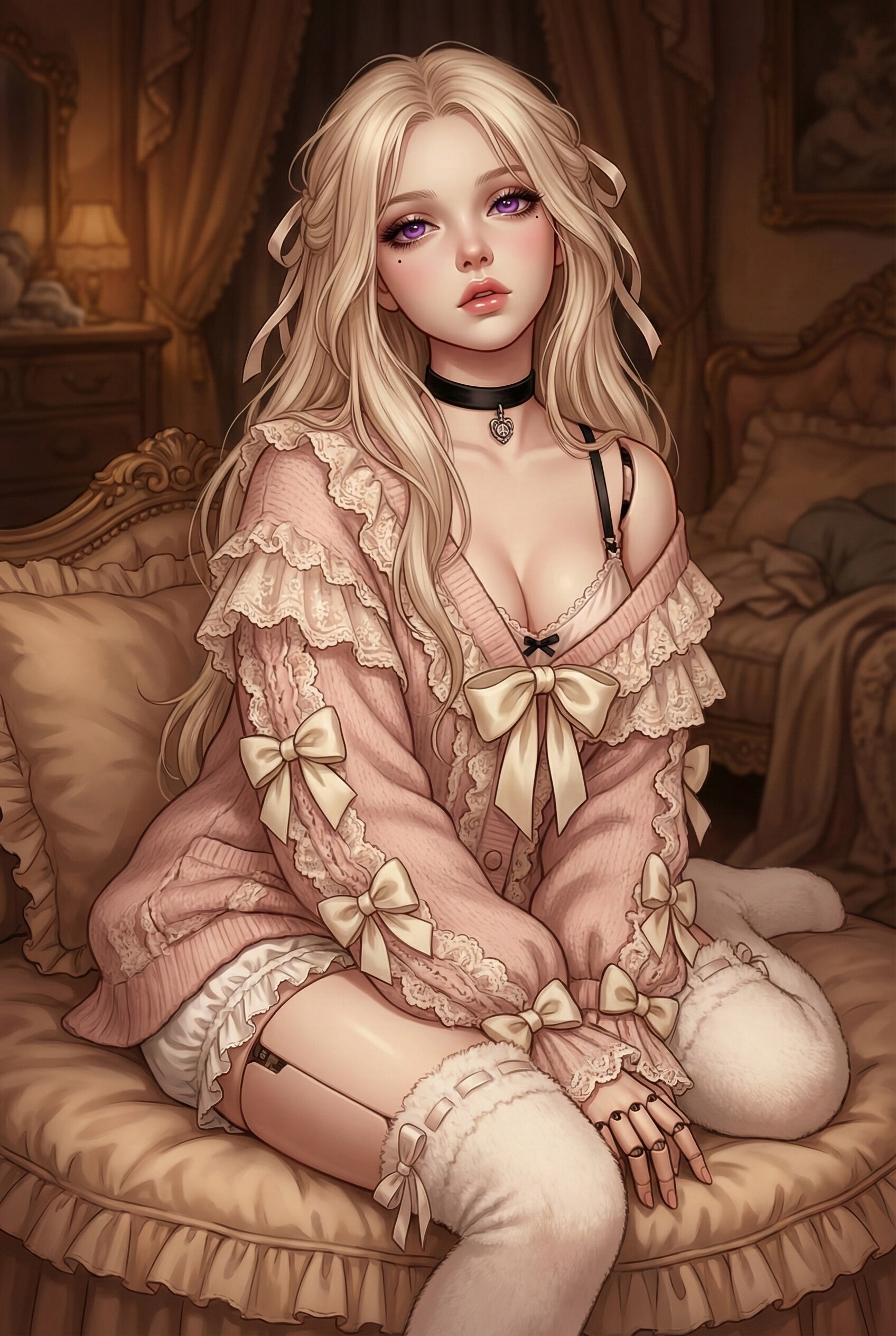 【BJD】Vesper：甘美なる毒とロココ部屋着（The Toxic Boudoir） | の人気AIイラスト・グラビア