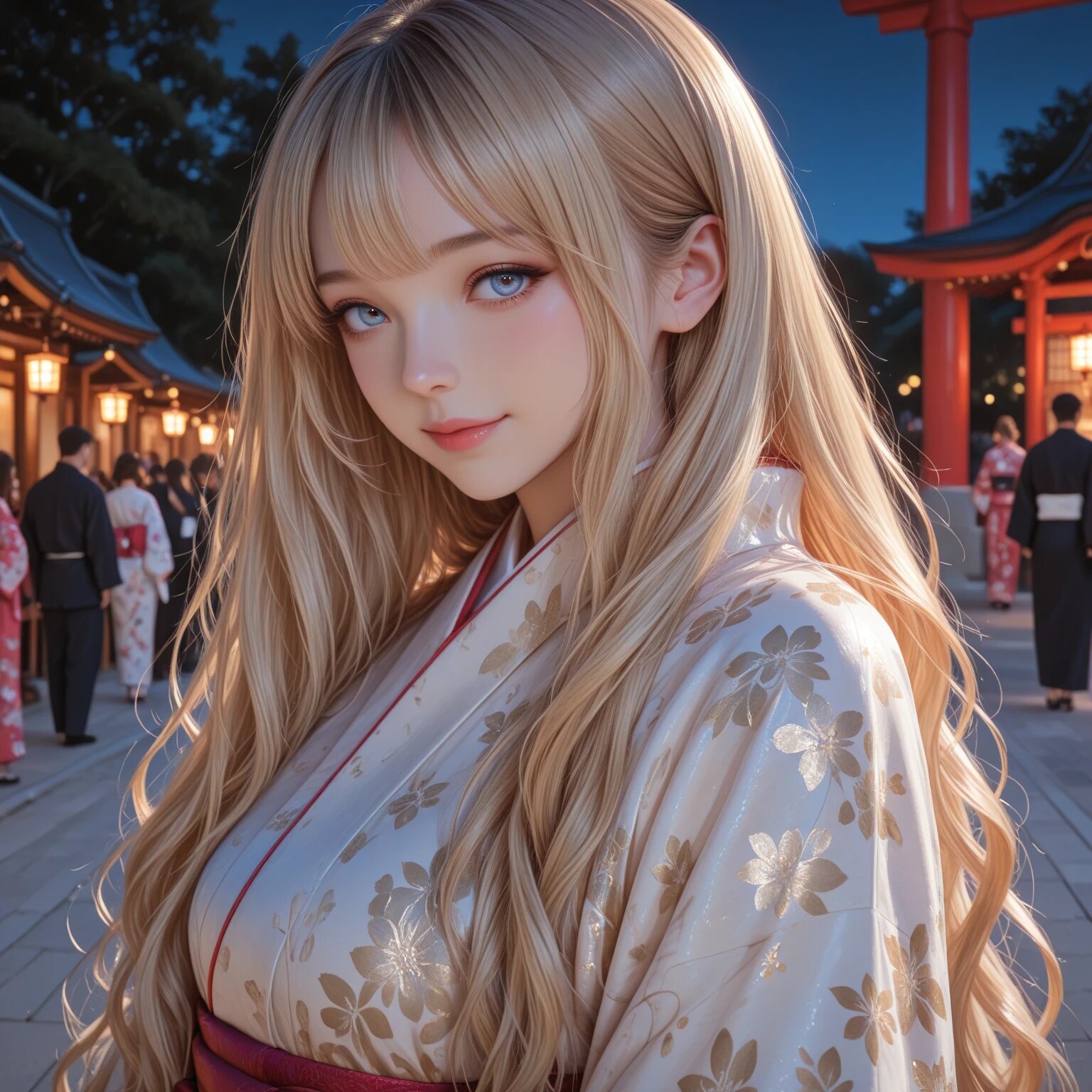 金髪さんと初詣