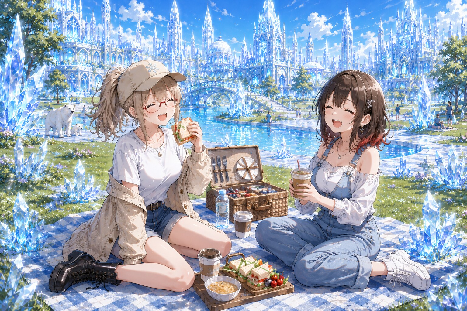 氷結晶の町でピクニック
