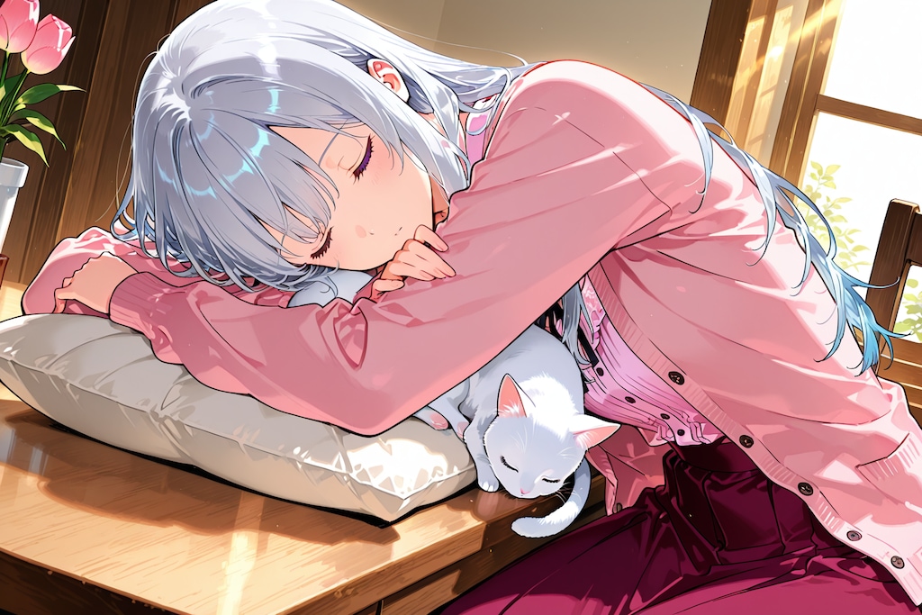 窓辺でうたた寝