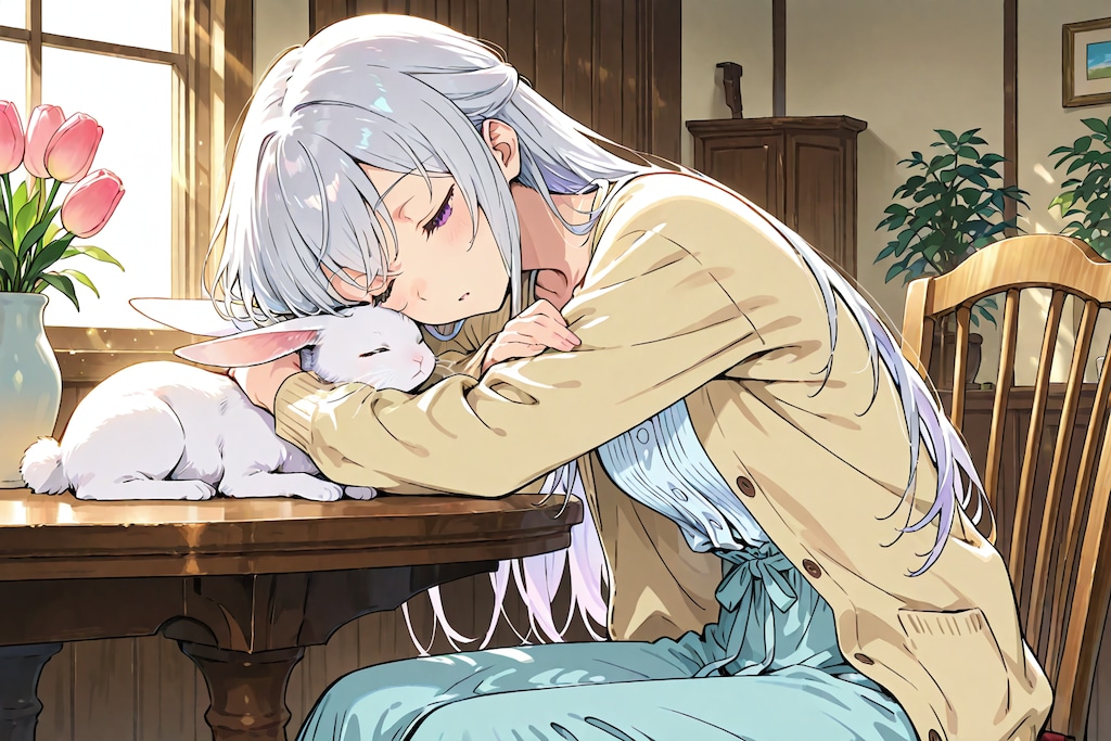 窓辺でうたた寝