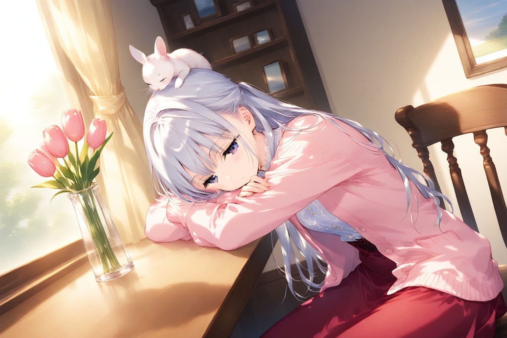 窓辺でうたた寝