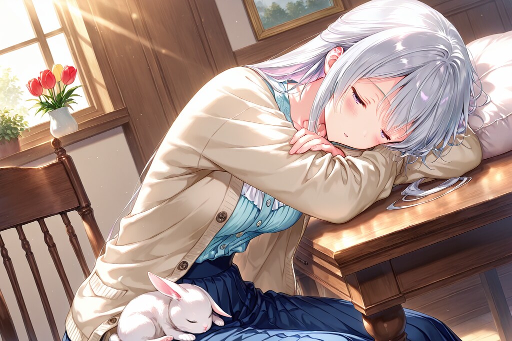 窓辺でうたた寝