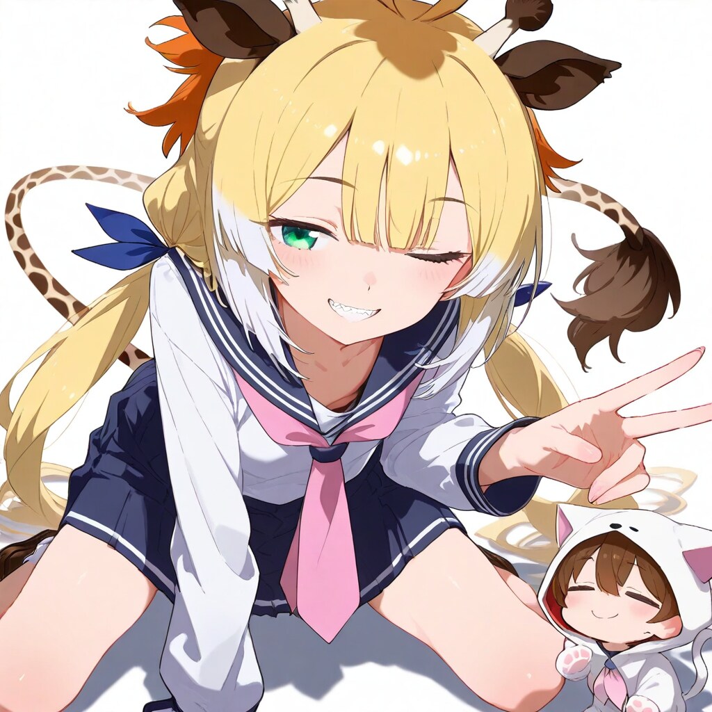 セーラー服のキリンフーディーちゃん