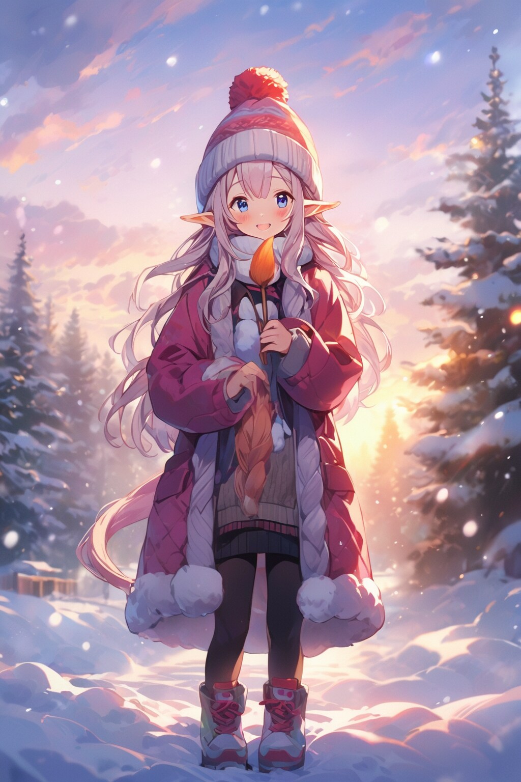 冬ファッション　シオンちゃん | の人気AIイラスト・グラビア