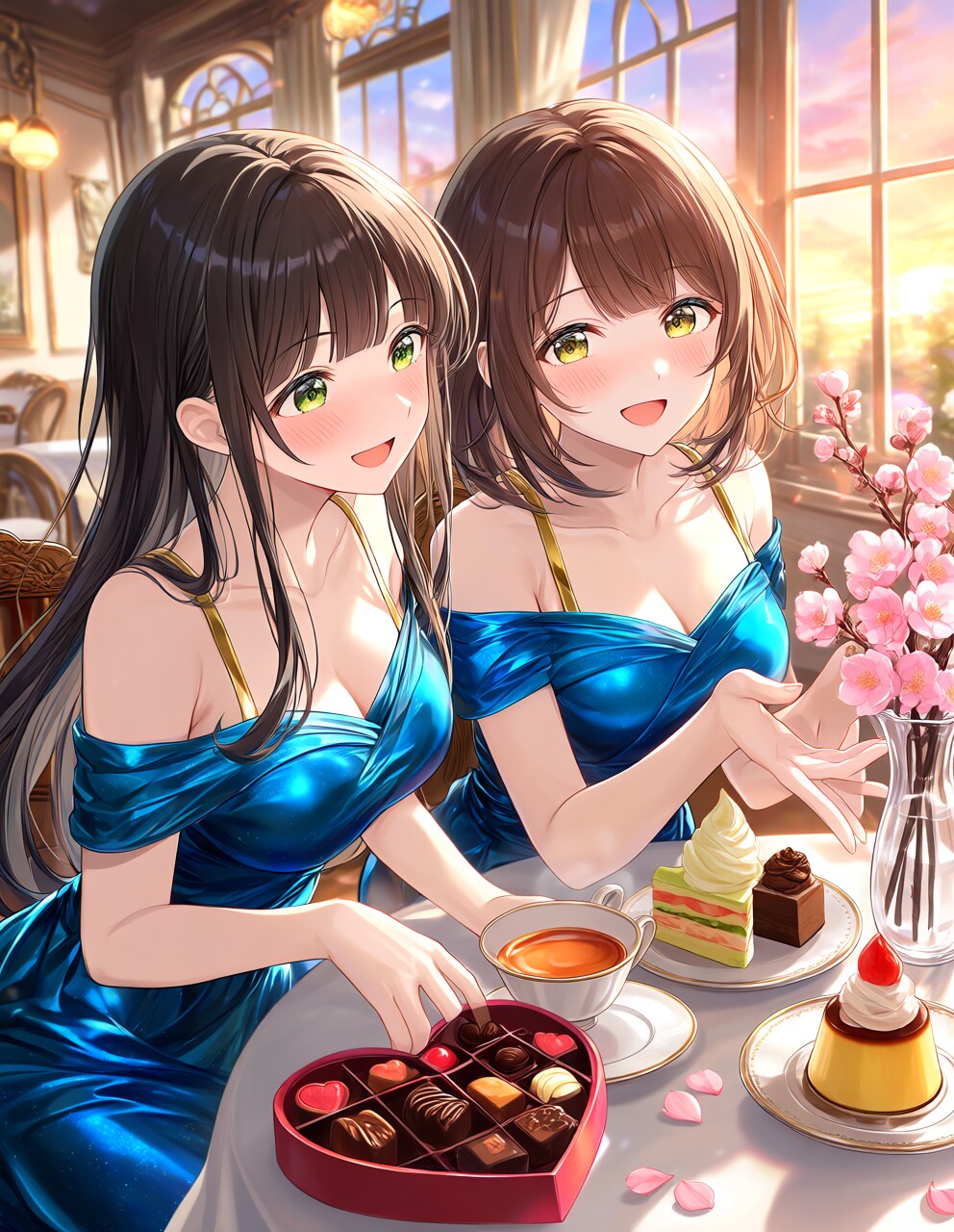 『しゅがぁ』さん繋がりの2人(PixAI版)