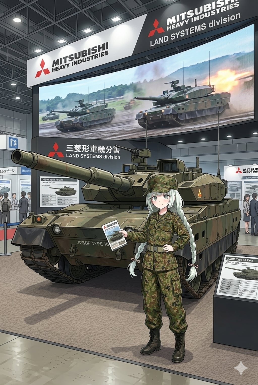 三菱重工業のブースへようこそ！（ミリィちゃん）