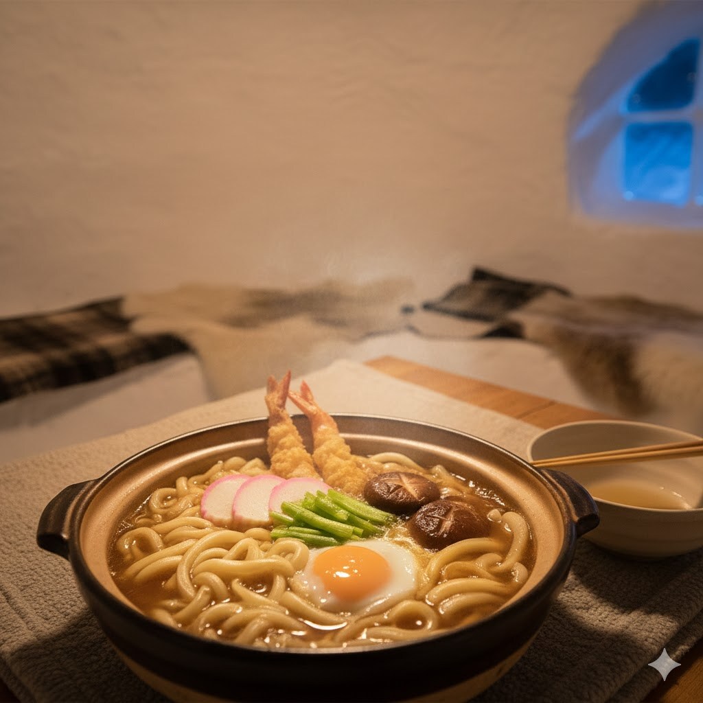 かまくらで鍋焼きうどん | の人気AIイラスト・グラビア