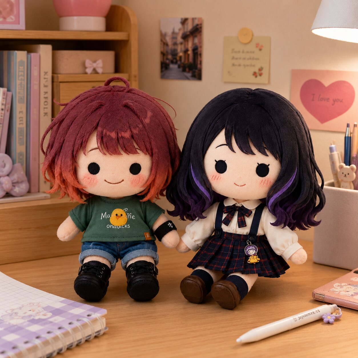 レオナと紫陽のぷいぐるみ