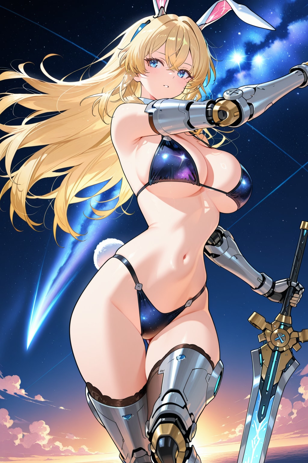 銀河を翔けるビキニアーマーうさぎ剣士さん