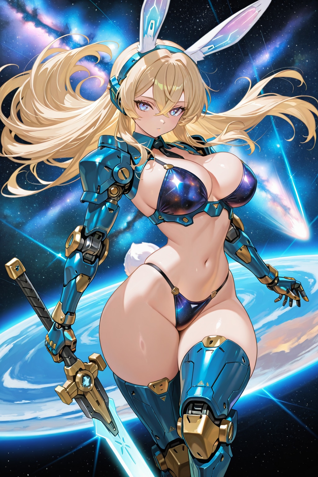 銀河を翔けるビキニアーマーうさぎ剣士さん