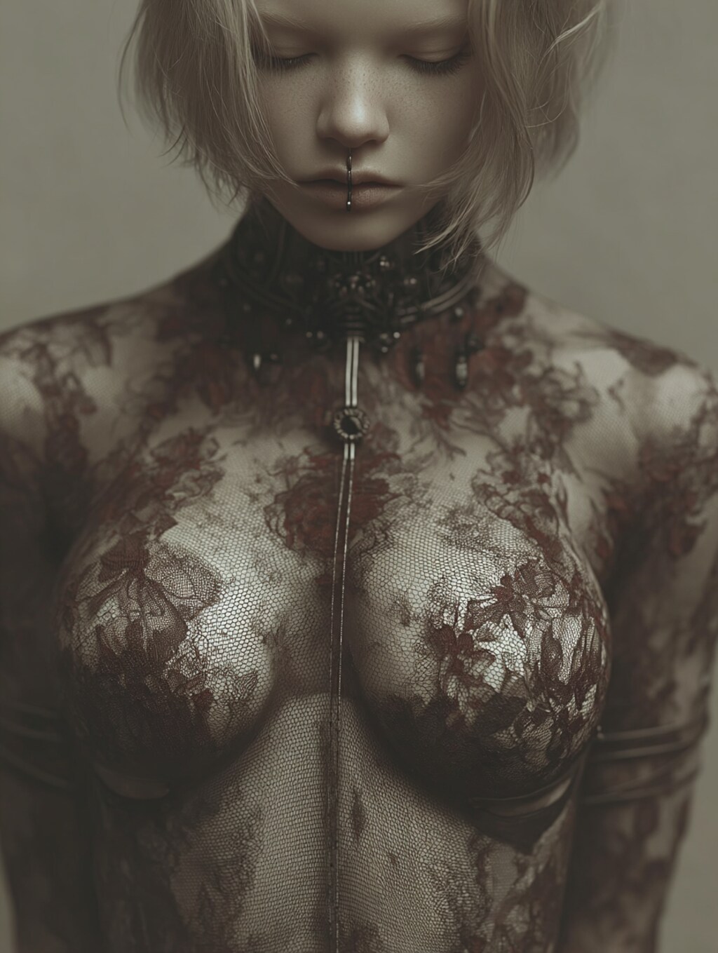 玫瑰花边的少女 [the girl in the rose race］