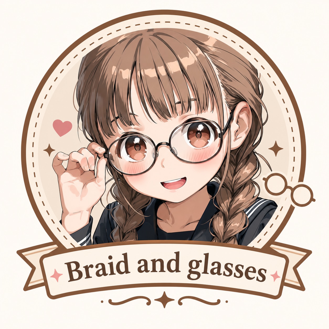 Braid and glasses