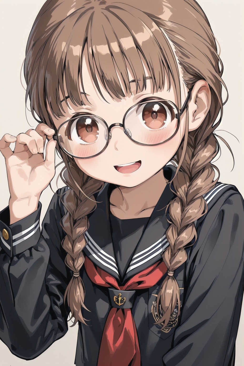 Braid and glasses