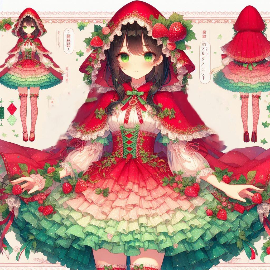 森苺ちゃん_赤ずきん風ドレス