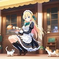 猫とメイドさん 2枚目