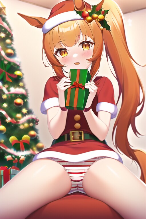 サイドポニーテールの マヤノトップガン(クリスマス)