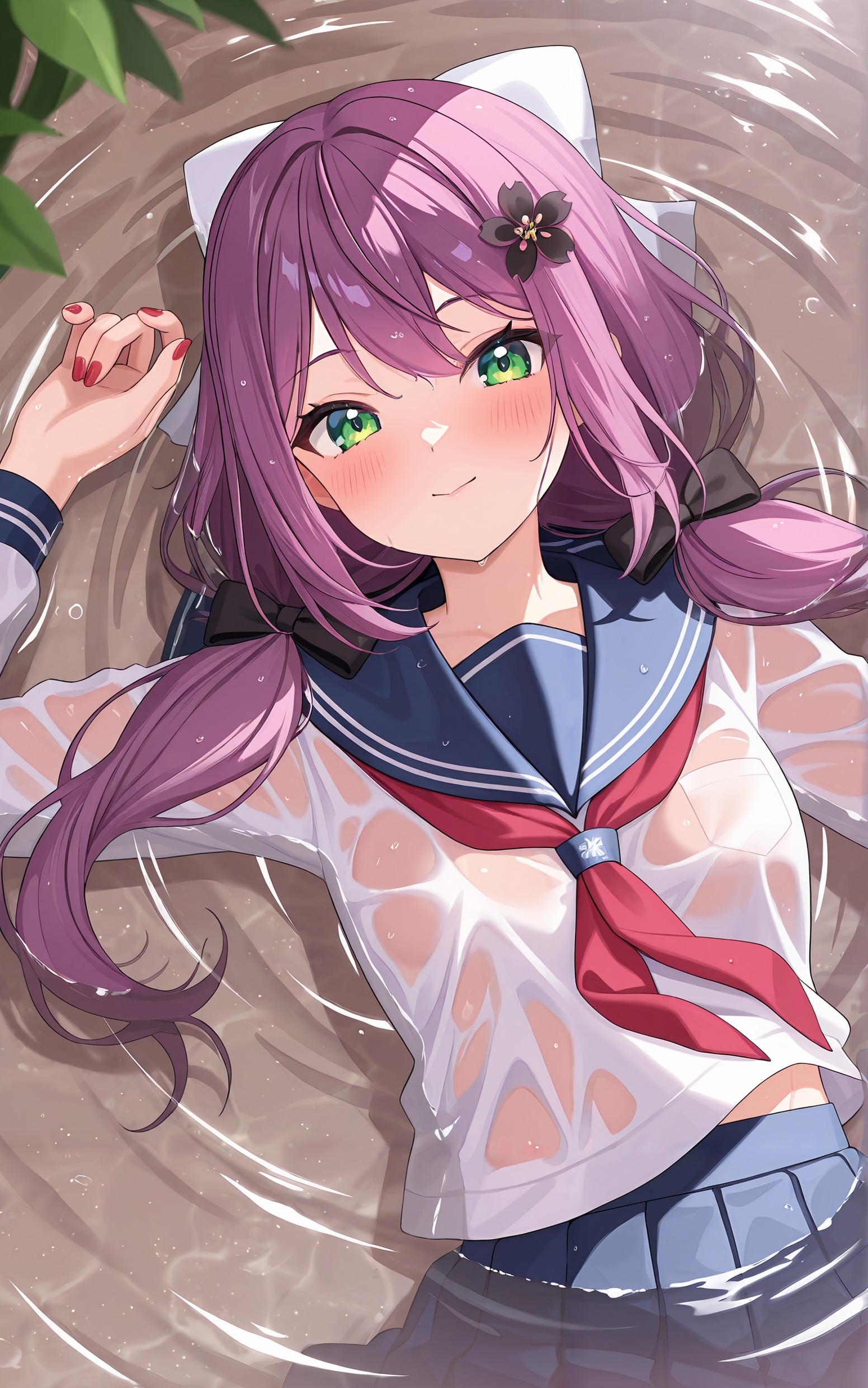 水面に映る恥じらい