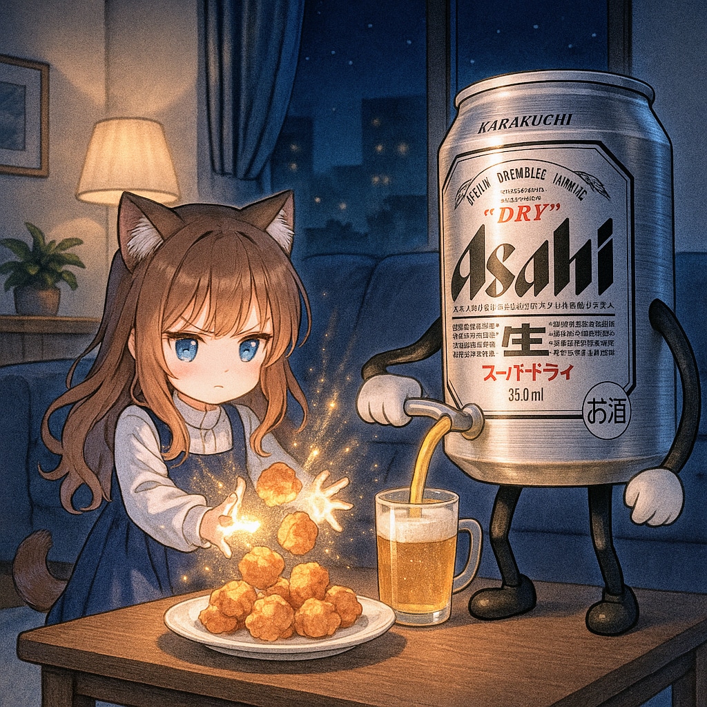 手から唐揚げを出せる超能力者の小さな女の子