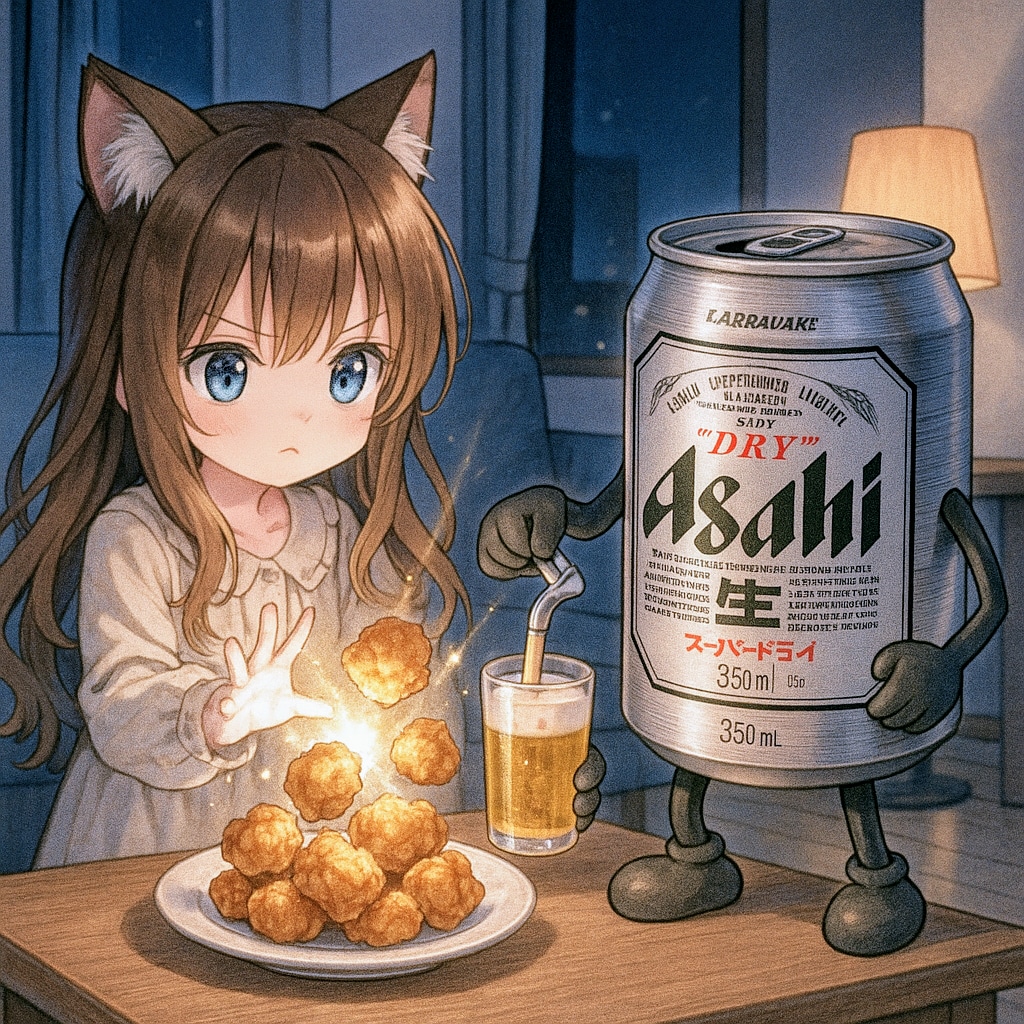 手から唐揚げを出せる超能力者の小さな女の子