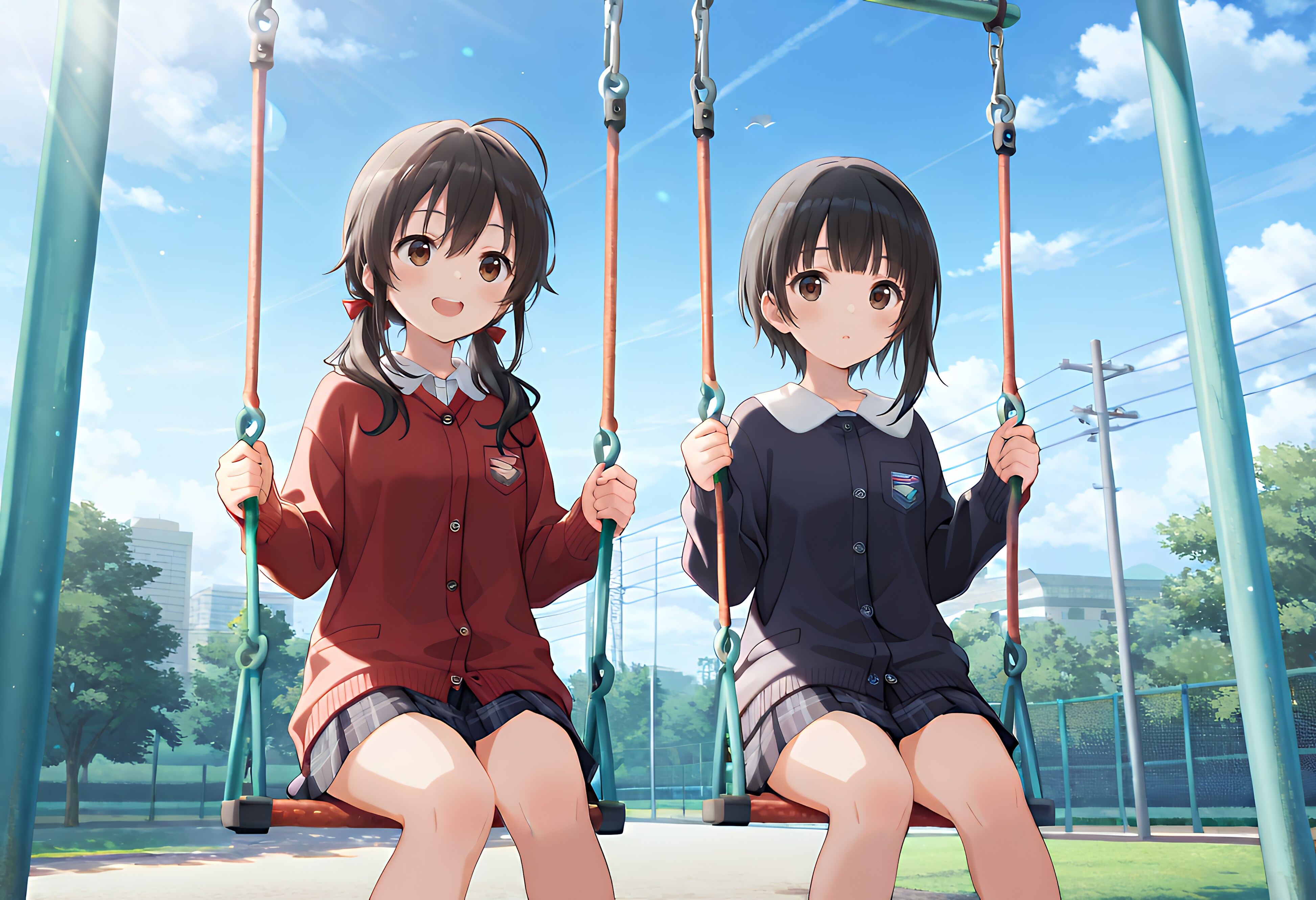 なかよしブランコ | の人気AIイラスト・グラビア