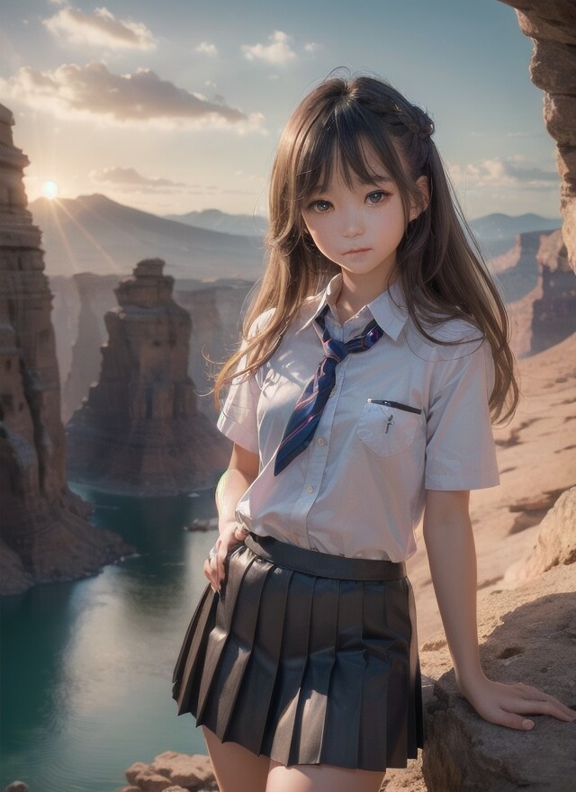 渓谷のJK