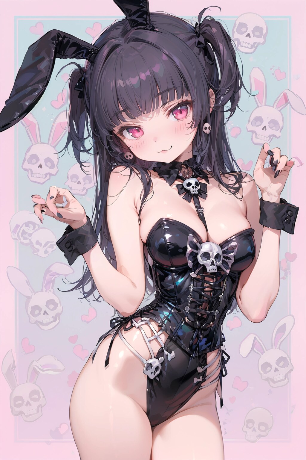 Dark Charm and Pink Hearts