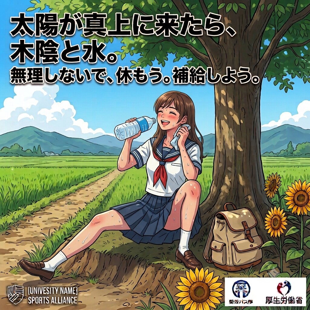 皆さん、今日もしっかり水分補給してね！20