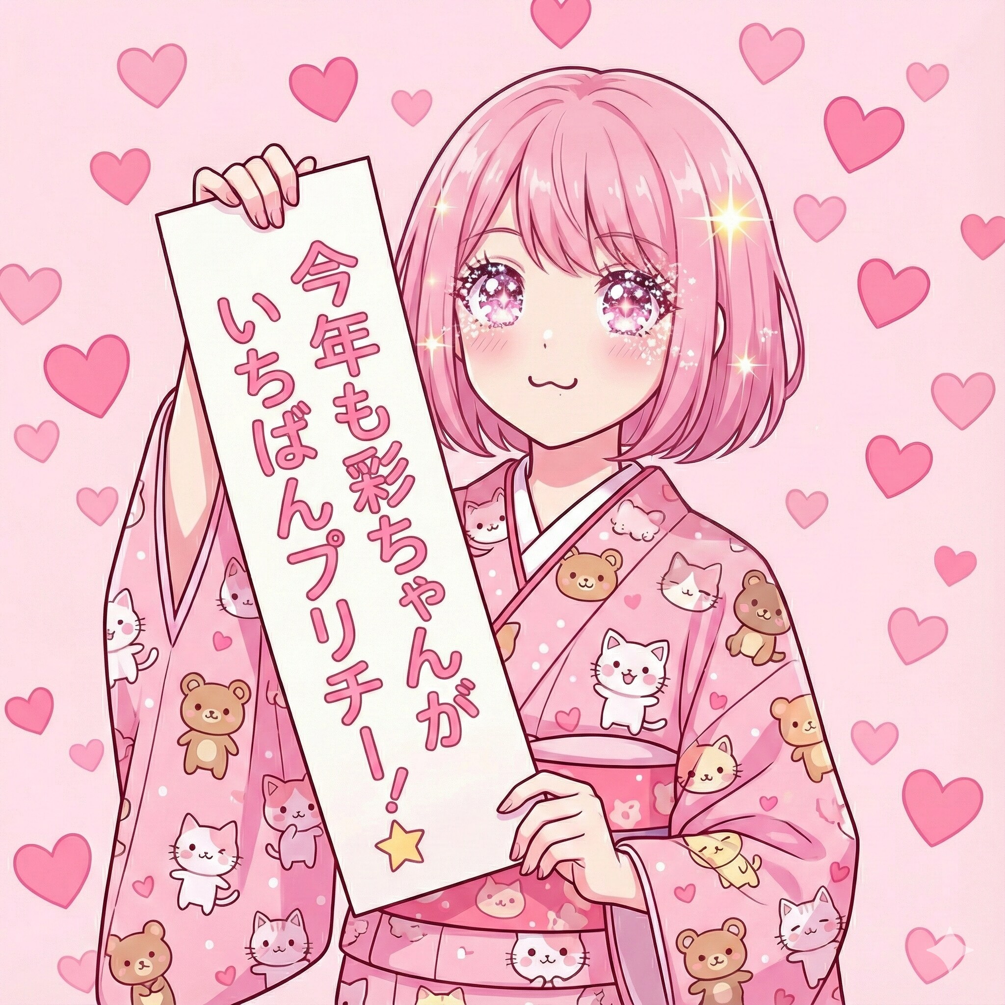 🩷彩ちゃんの書き初め