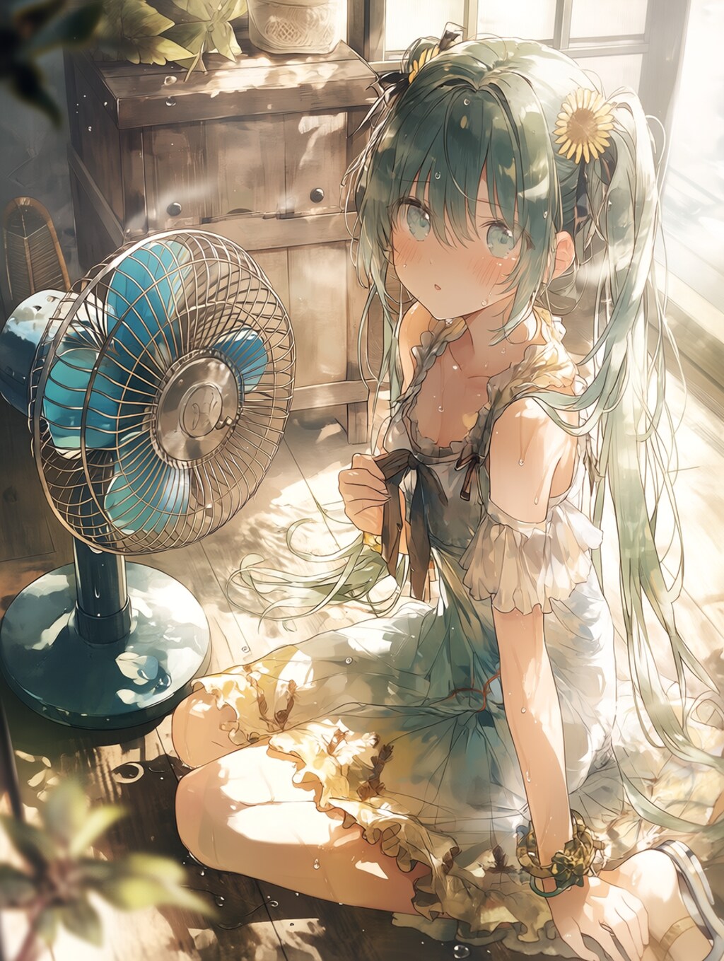 暑い夏は扇風機が欠かせない