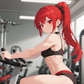 ジムサイクルに乗る 5枚目